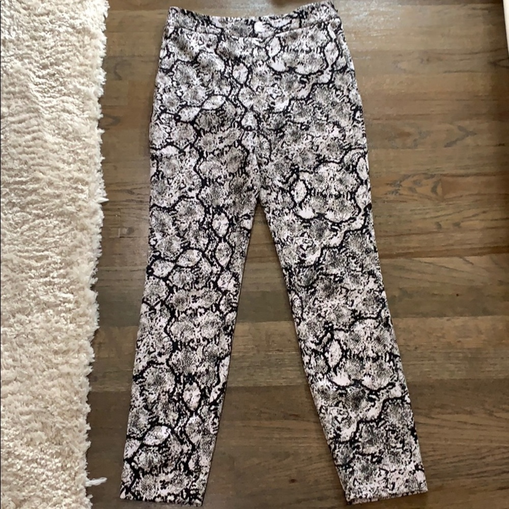 Snake skin print dress pant (straight/skinny leg)
